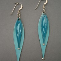 Sea green double drop jerrines earrings