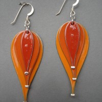 Orange hot air balloons jerrines earrings