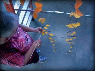 Candyce Scott creating her new sculpture for the First Unitarian Church of Portland